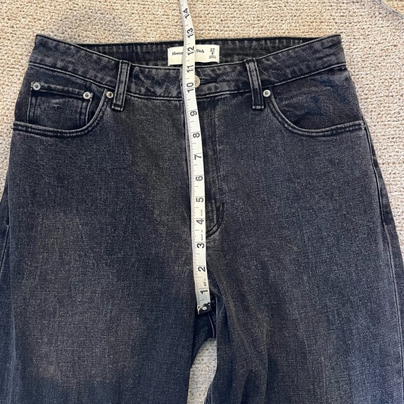 Abercrombie & Fitch Curve Love high rise Mom jeans black size 27 4 - Picture 10 of 12